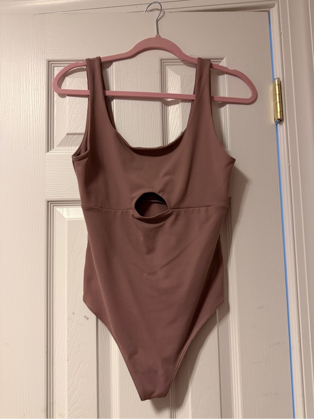 Abercrombie & Fitch Mauve Cutout Scoop Bodysuit